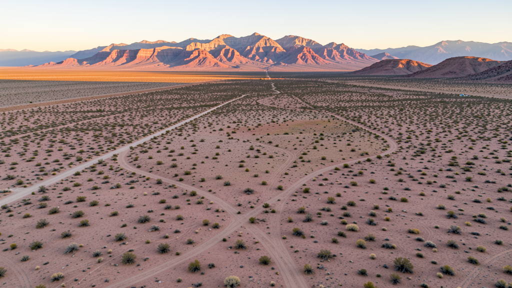 Aerial view of Pahrump, NV showing the local landscape and terrain relevant to drone survey operations