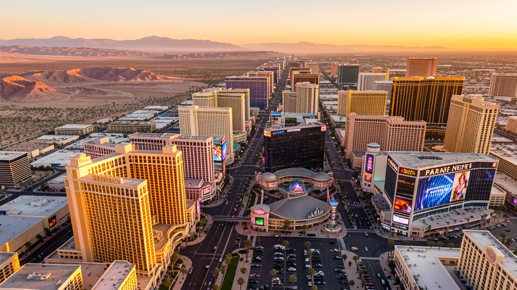 Aerial view of Paradise, NV showing the local landscape and terrain relevant to aerial imaging operations
