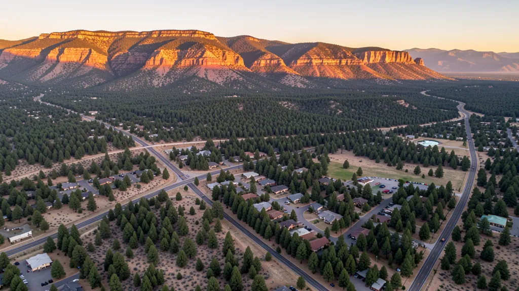 Aerial view of Payson, AZ showing the local landscape and terrain relevant to aerial imaging operations