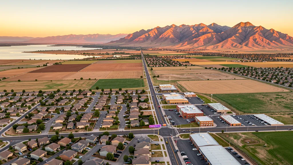 Aerial view of Payson, UT showing the local landscape and terrain relevant to aerial imaging operations