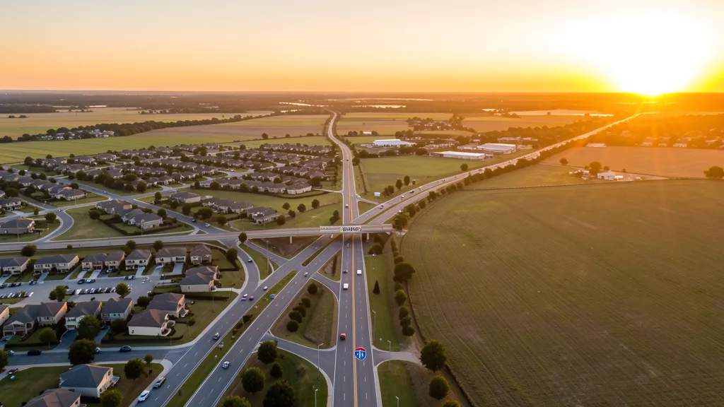 Aerial view of Pflugerville, TX showing the local landscape and terrain relevant to aerial imaging operations
