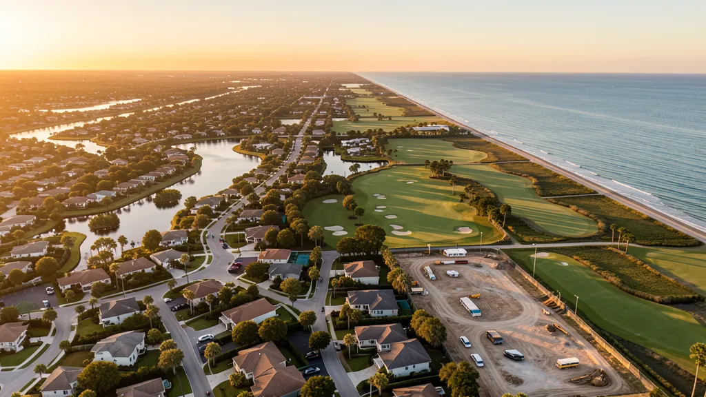 Aerial view of Port St. Lucie, FL showing the local landscape and terrain relevant to drone survey operations