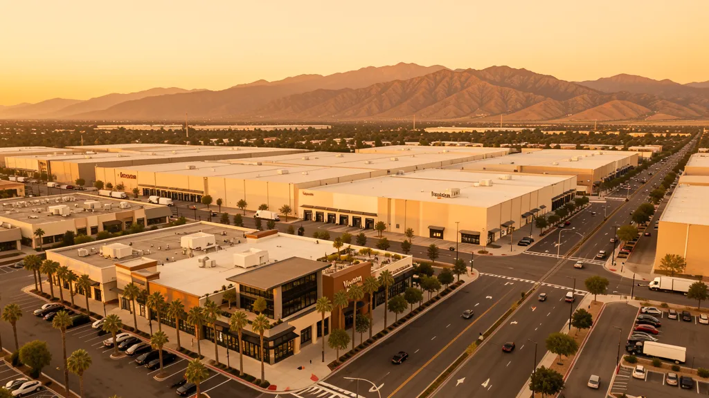 Aerial view of Rancho Cucamonga, CA showing the local landscape and terrain relevant to drone survey operations