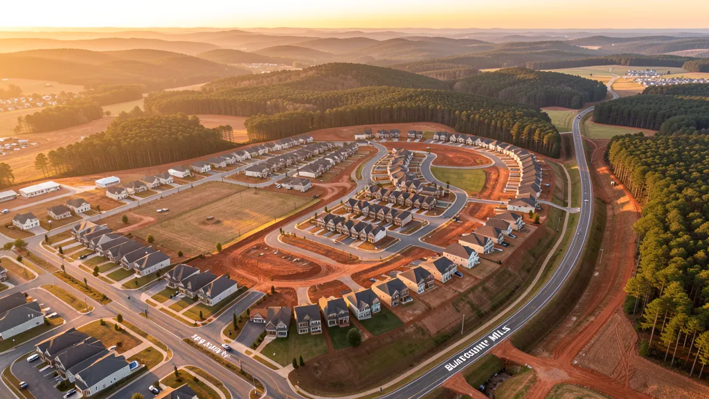 Aerial view of Rolesville, NC showing the local landscape and terrain relevant to drone survey operations