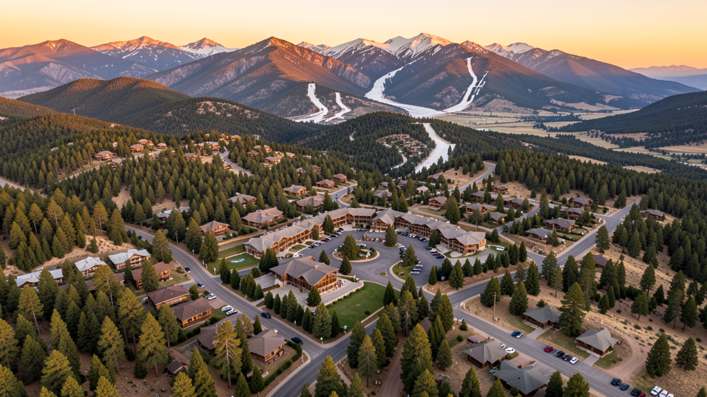 Aerial view of Ruidoso, NM showing the local landscape and terrain relevant to drone survey operations
