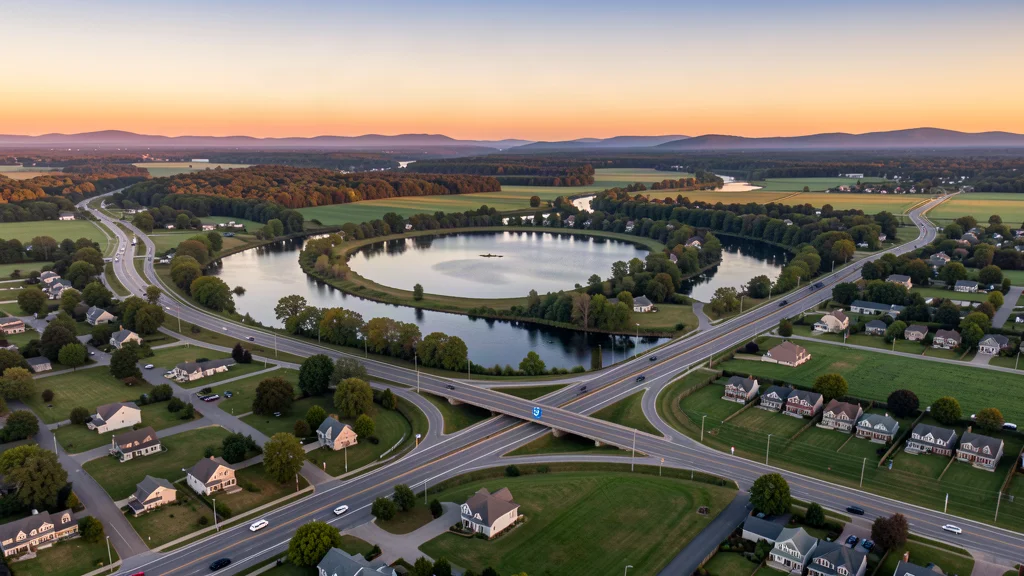 Aerial view of Salem, NH showing the local landscape and terrain relevant to aerial imaging operations