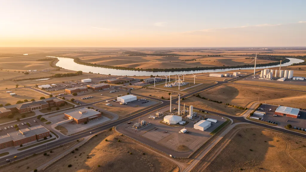 Aerial view of San Angelo, TX showing the local landscape and terrain relevant to aerial imaging operations