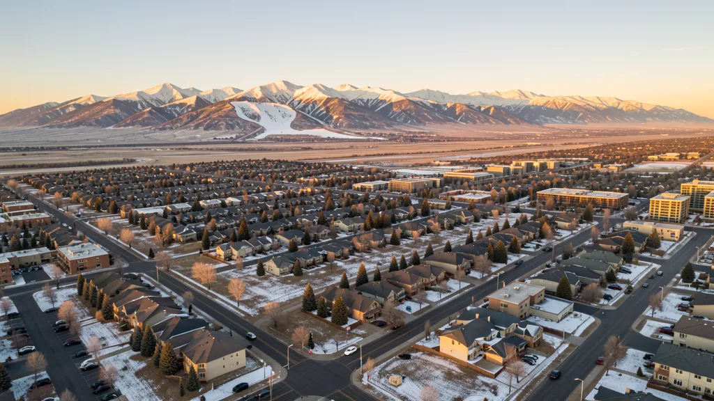 Aerial view of Sandy, UT showing the local landscape and terrain relevant to aerial imaging operations