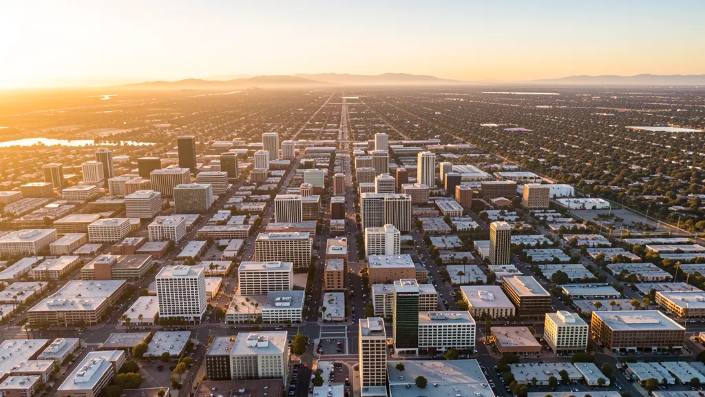 Aerial view of Santa Ana, CA showing the local landscape and terrain relevant to drone survey operations