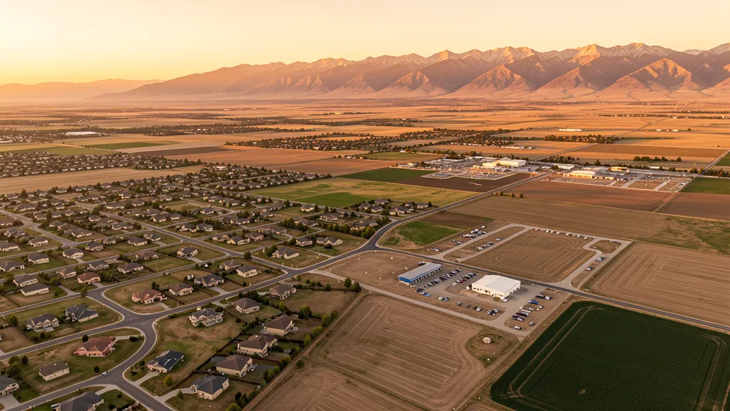 Aerial view of Smithfield, UT showing the local landscape and terrain relevant to aerial imaging operations