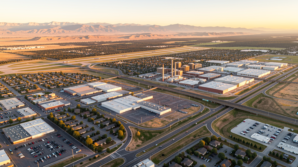 Aerial view of South Salt Lake, UT showing the local landscape and terrain relevant to drone survey operations