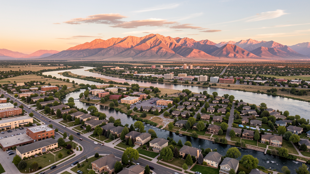 Aerial view of Spanish Fork, UT showing the local landscape and terrain relevant to drone survey operations