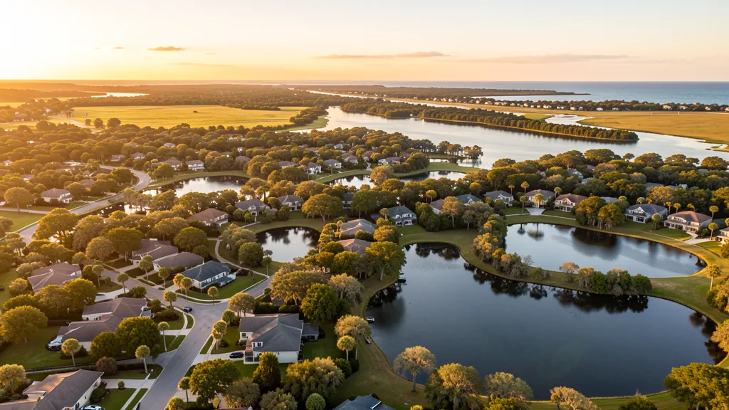 Aerial view of Spring Hill, FL showing the local landscape and terrain relevant to drone survey operations