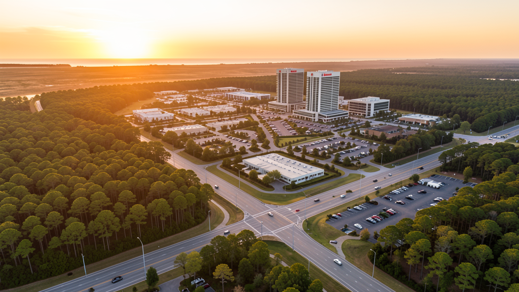 Aerial view of Spring, TX showing the local landscape and terrain relevant to drone survey operations