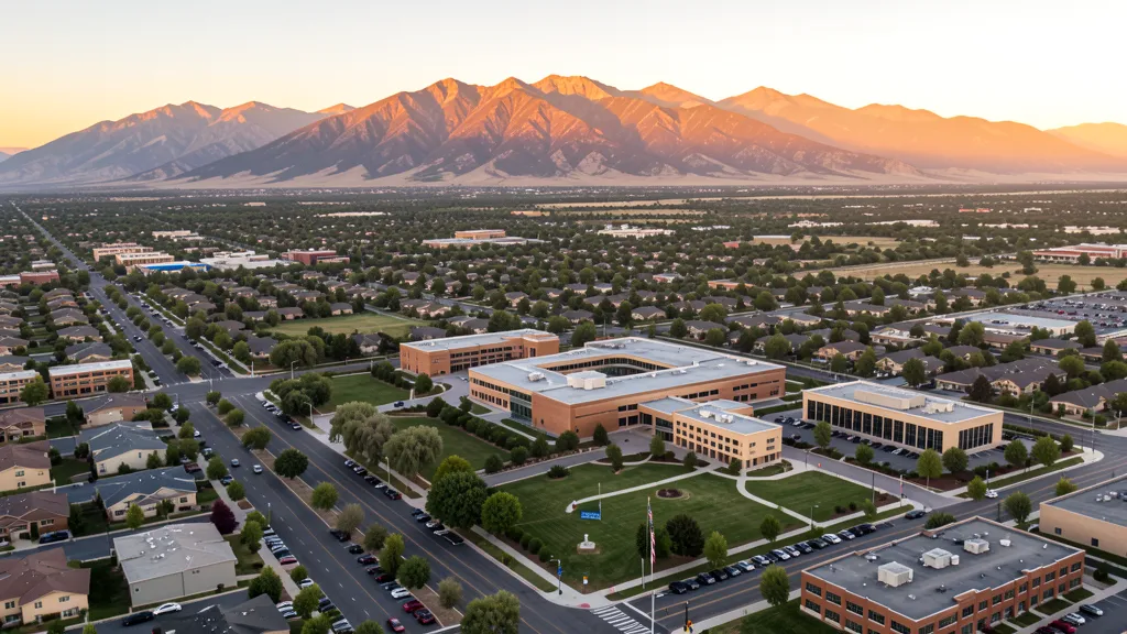 Aerial view of Springville, UT showing the local landscape and terrain relevant to aerial imaging operations