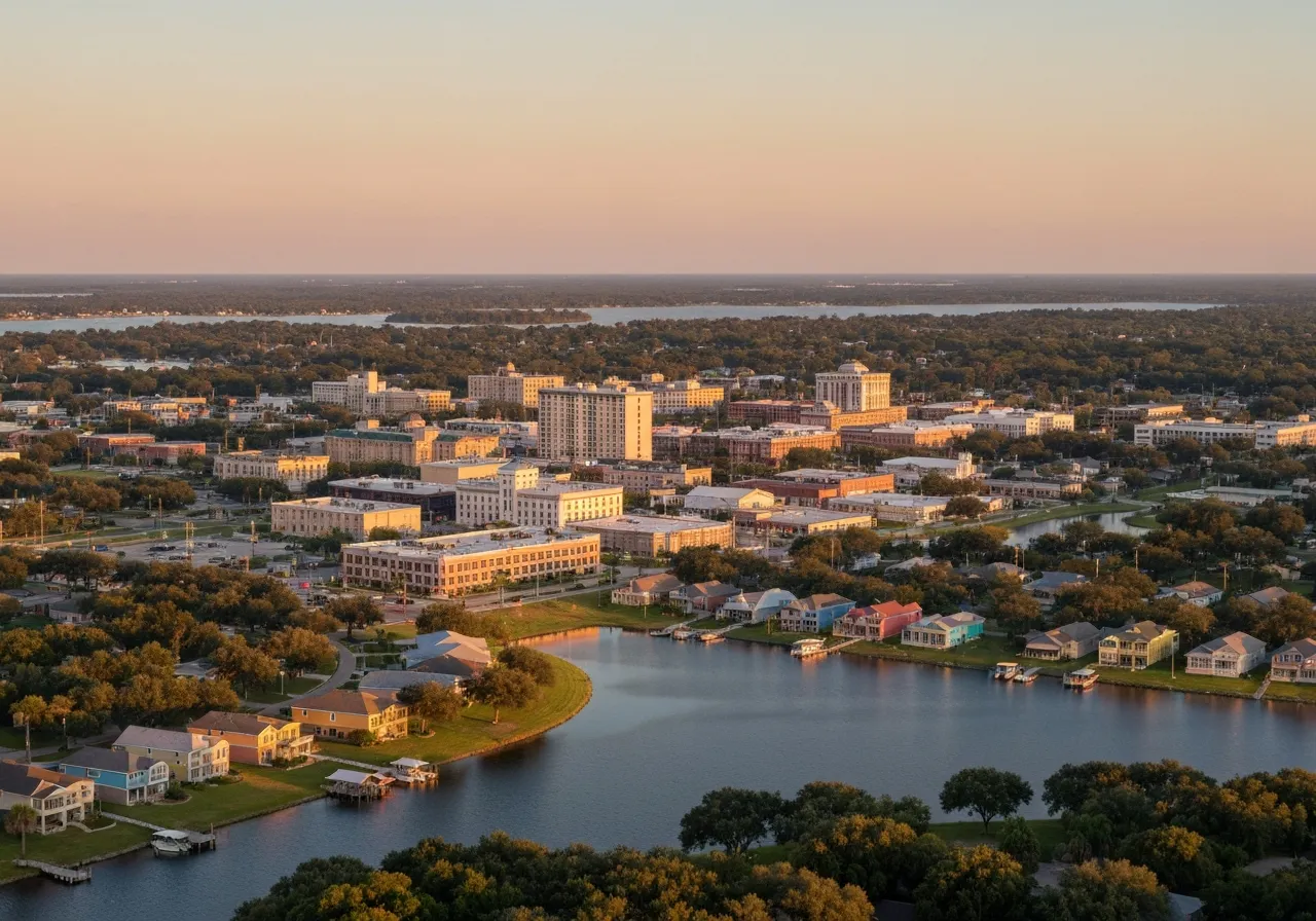 Aerial view of St. Cloud, FL showing the local landscape and terrain relevant to drone survey operations