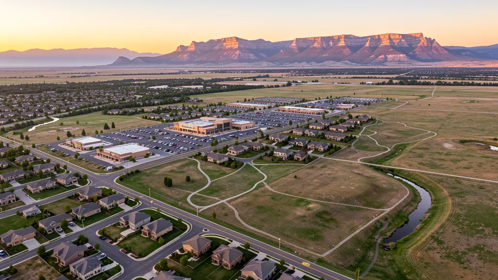 Aerial view of Superior, CO showing the local landscape and terrain relevant to aerial imaging operations