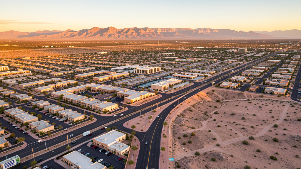 Aerial view of Surprise, AZ showing the local landscape and terrain relevant to drone survey operations