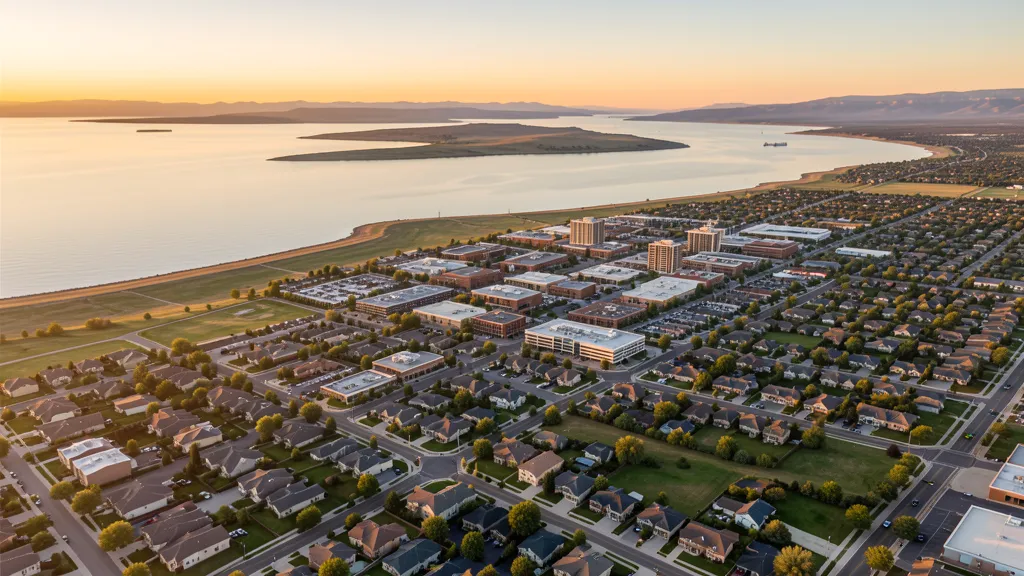 Aerial view of Syracuse, UT showing the local landscape and terrain relevant to aerial imaging operations