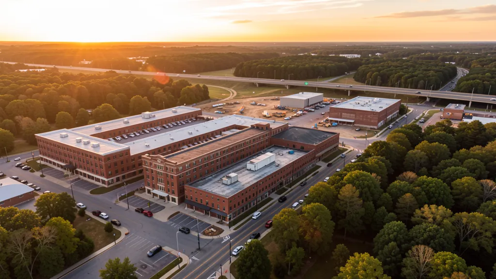 Aerial view of Thomasville, NC showing the local landscape and terrain relevant to drone survey operations