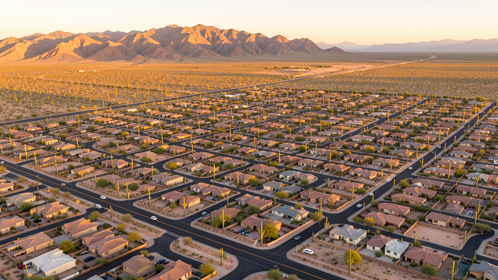 Aerial view of Vail, AZ showing the local landscape and terrain relevant to drone survey operations