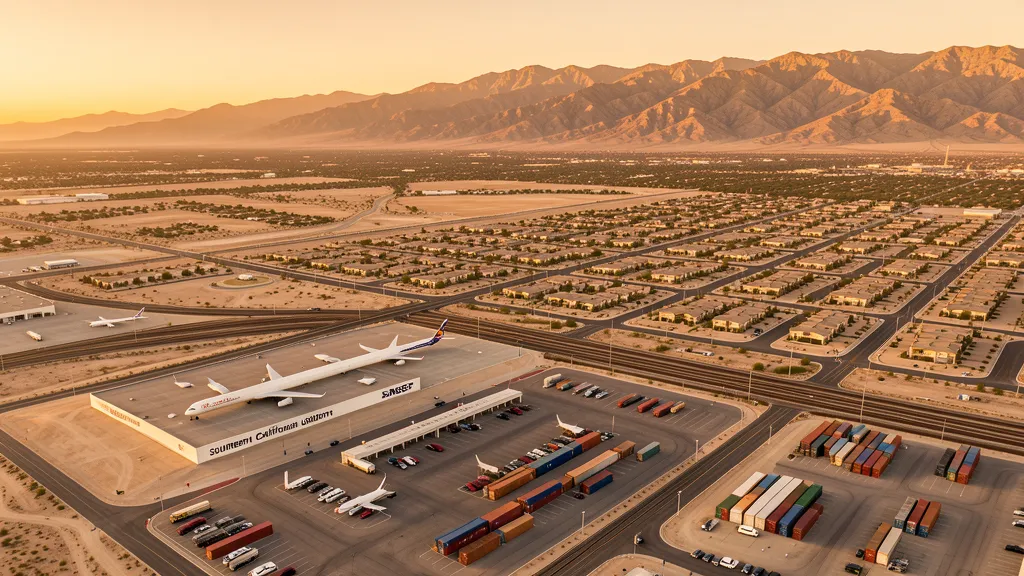 Aerial view of Victorville, CA showing the local landscape and terrain relevant to drone survey operations
