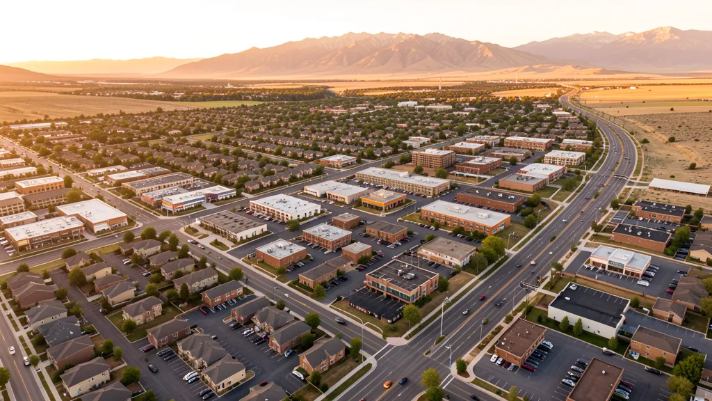 Aerial view of Washington Terrace, UT showing the local landscape and terrain relevant to aerial imaging operations