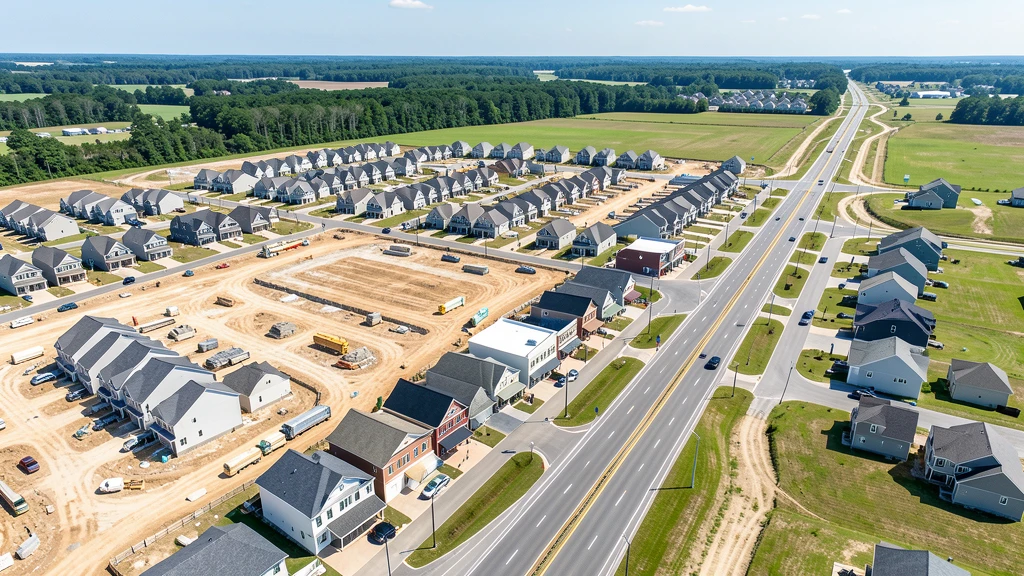 Aerial view of Waxhaw, NC showing the local landscape and terrain relevant to drone survey operations