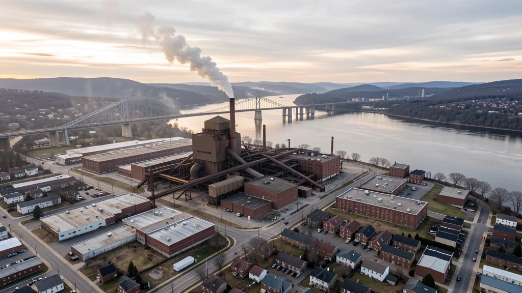 Aerial view of Weirton, WV showing the local landscape and terrain relevant to aerial imaging operations