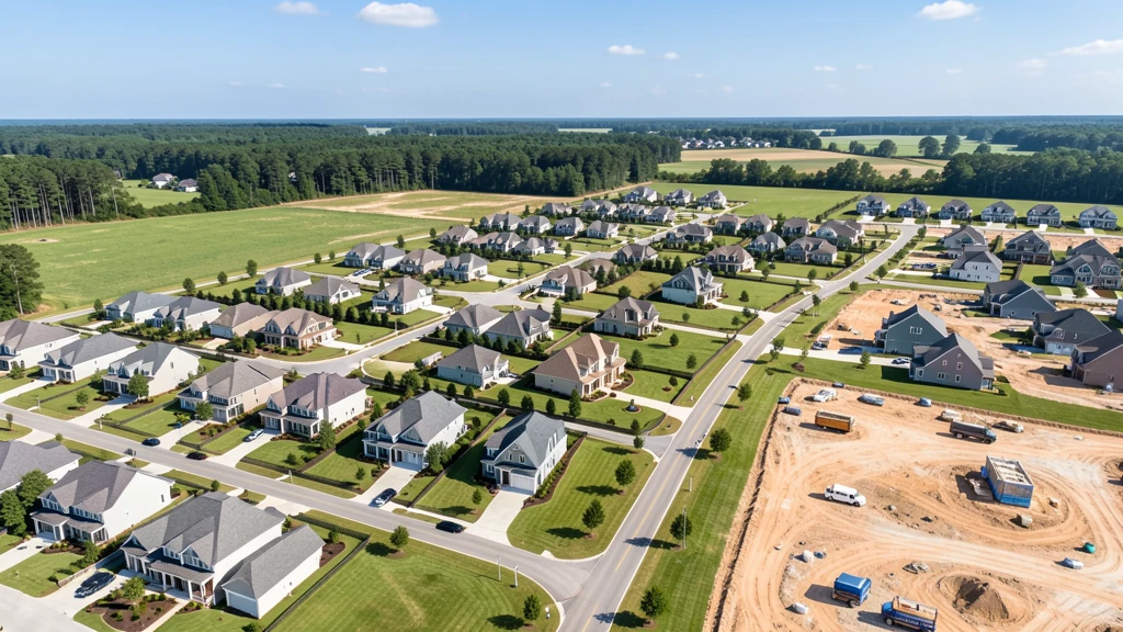 Aerial view of Wesley Chapel, NC showing the local landscape and terrain relevant to drone survey operations
