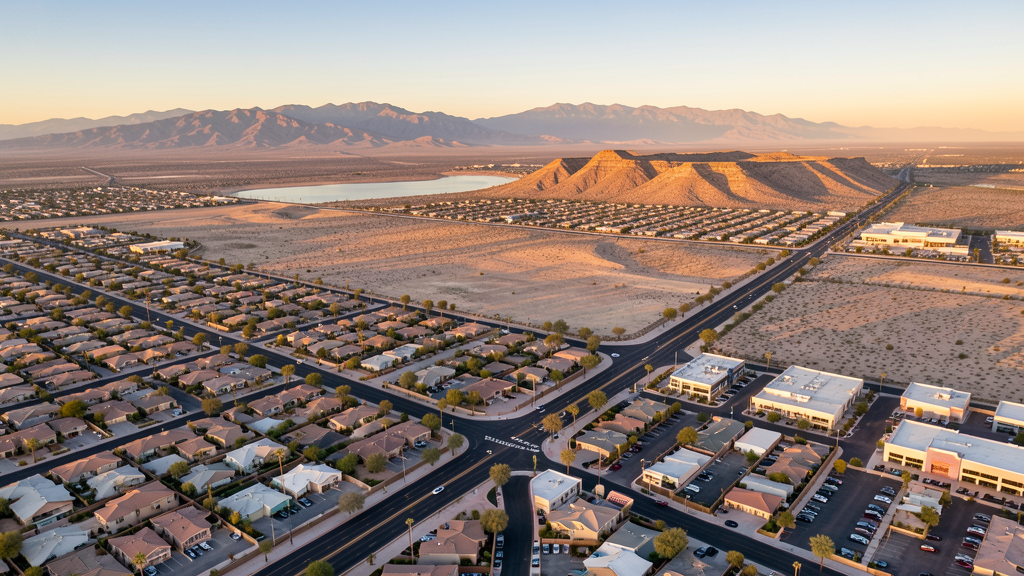 Aerial view of Whitney, NV showing the local landscape and terrain relevant to drone survey operations