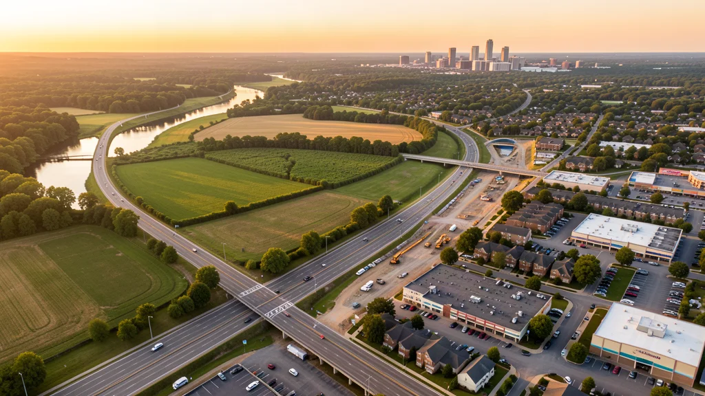 Aerial view of Wyomissing, PA showing the local landscape and terrain relevant to aerial imaging operations