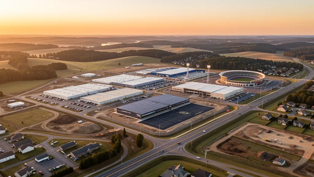 Aerial view of Zebulon, NC showing the local landscape and terrain relevant to drone survey operations