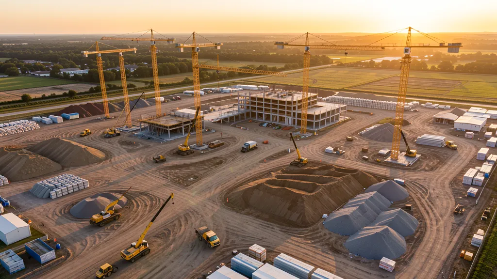 Drone conducting construction monitoring in Oxnard, California — professional aerial survey services